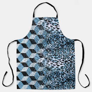 Leopard Geometric, Animal Skin Design. Apron