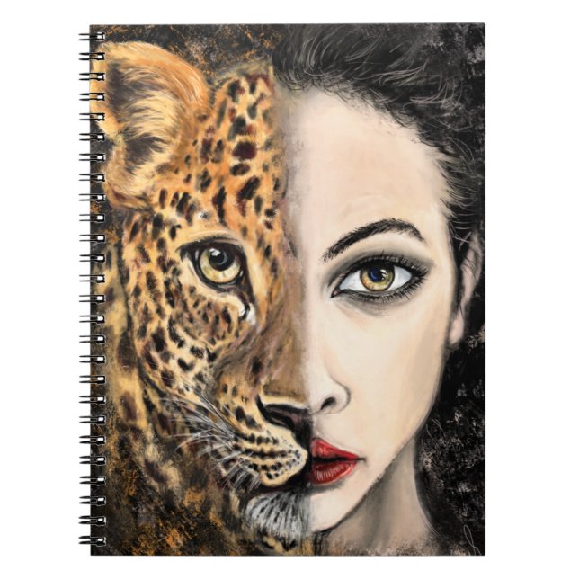 Leopard Girl - Emotion Notebook - Painting (Front)