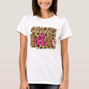 Leopard Glam Team Bride Bachelorette Party T-Shirt