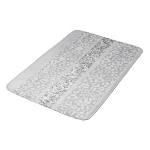 Leopard Glitter Stripes Glam 7 Bath Mat
