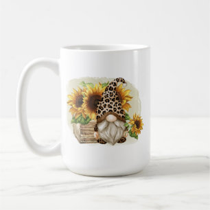 Leopard Gnome Sunflowers Coffee Mug