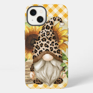 Leopard Gnome Sunflowers iPhone 13 Case