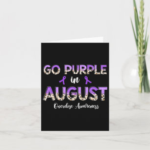 Leopard Go Purple In August Overdose Awareness Card