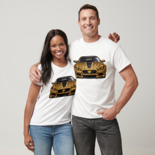 Leopard Gold Performance Coupe — BV-TLG Front View T-Shirt