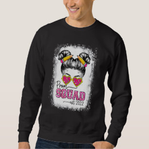 Leopard Graphic Prom Squad 2022 Senior Grad Gradua Sweatshirt