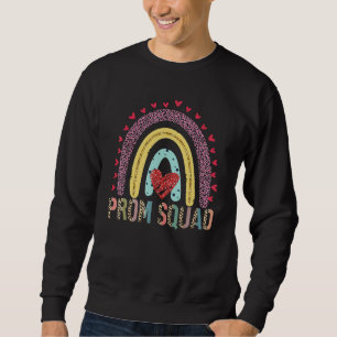 Leopard Graphic Prom Squad 2022 Senior Grad Gradua Sweatshirt