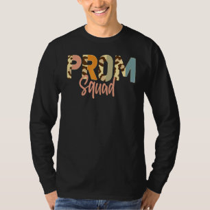 Leopard Graphic Prom Squad 2022 Senior Grad Gradua T-Shirt