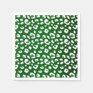 Leopard Green Animal Print Pattern Party Napkin