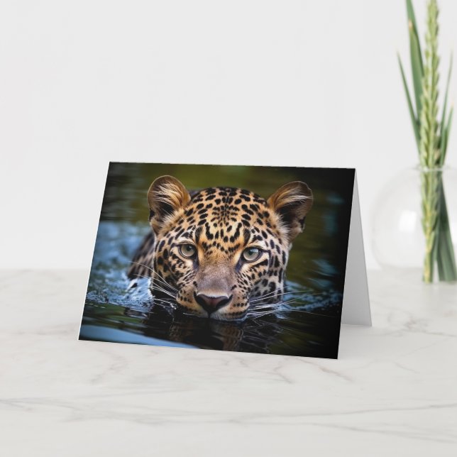 Leopard Greeting Card (Front)