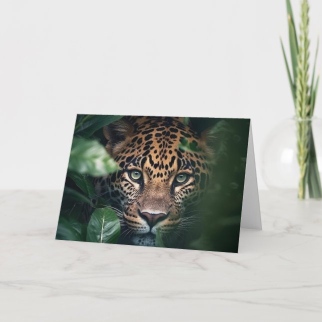 Leopard Greeting Card (Front)