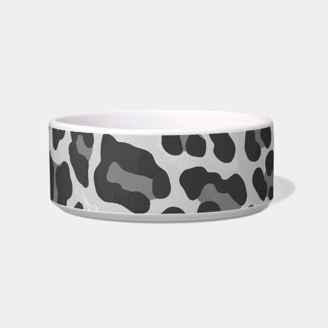 Leopard Grey and Light Grey Print Bowl (Right)