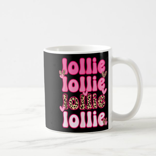Leopard Groovy Lollie Valentine's Day Women Valent Coffee Mug (Right)