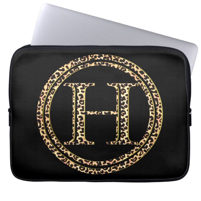 Leopard H Laptop Sleeve (Front)
