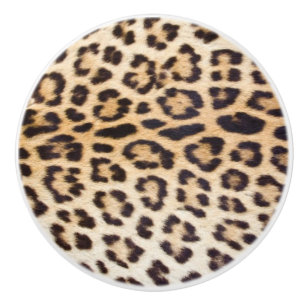 Leopard hair ceramic knob