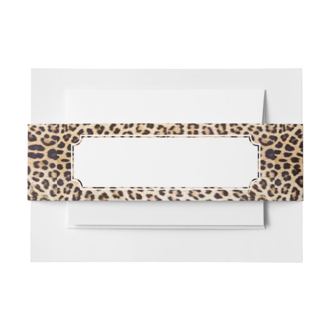 Leopard hair invitation belly band (Front Example)