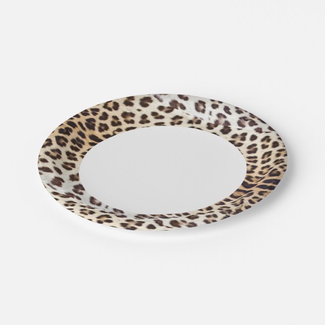 Leopard hair paper plate (Angled)