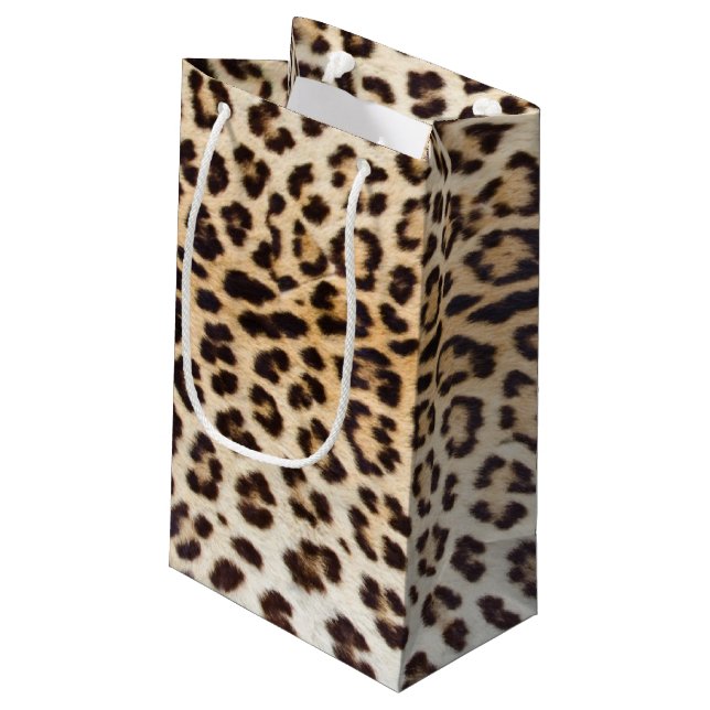 Leopard hair small gift bag (Back Angled)