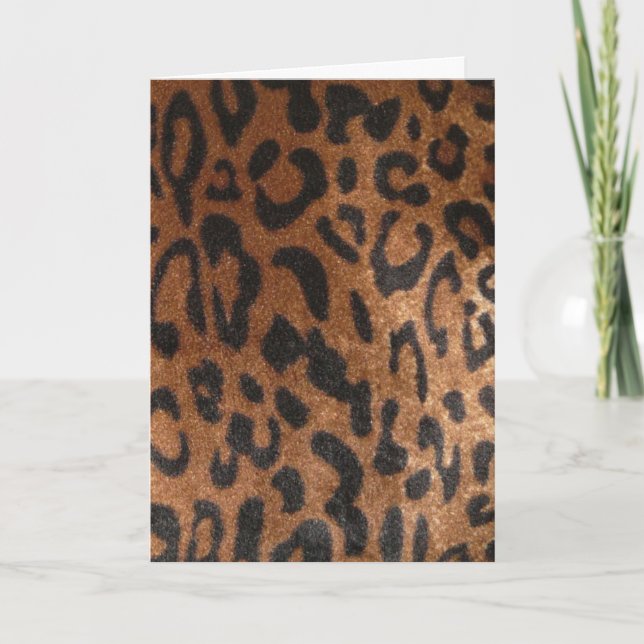 Leopard Happy Birthday Card (Front)