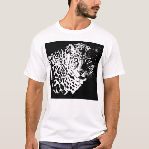 Leopard Head Pop Art Template Elegant Modern Men's T-Shirt