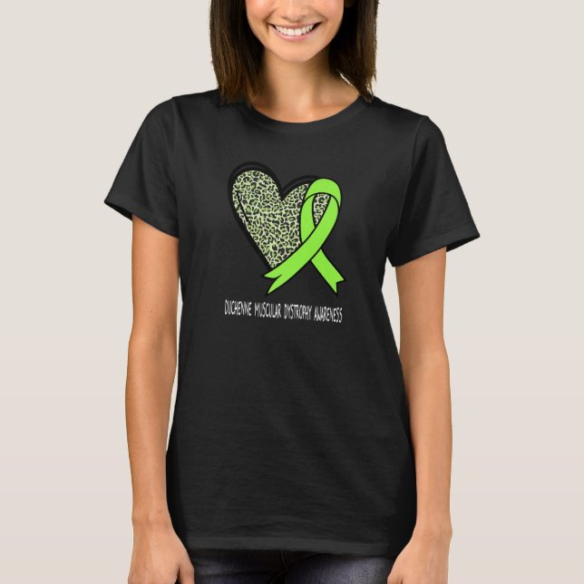 Leopard Heart Duchenne Muscular Dystrophy Awarenes T-Shirt (Front)