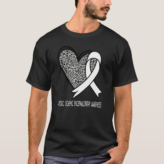 Leopard Heart Hypoxic Ischemic Encephalopathy Awar T-Shirt (Front)