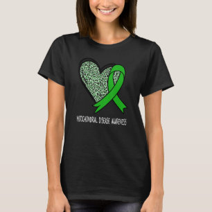 Leopard Heart Mitochondrial Disease Awareness Gree T-Shirt