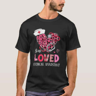 Leopard Heart One Loved Medical Assistant Valentin T-Shirt