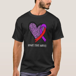 Leopard Heart Raynaudu2019s Disease Awareness Purp T-Shirt