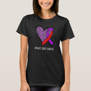 Leopard Heart Raynaudu2019s Disease Awareness Purp T-Shirt