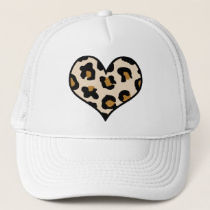Leopard Heart Trucker Hat