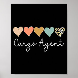 Leopard Hearts Matching Valentines Day For Cargo  Poster