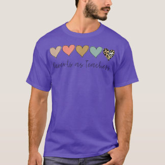 Leopard Hearts Teacher Student, Parents As Teacher T-Shirt