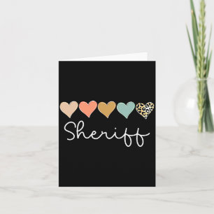 Leopard Hearts Valentines Day For Team Sheriff Va  Card