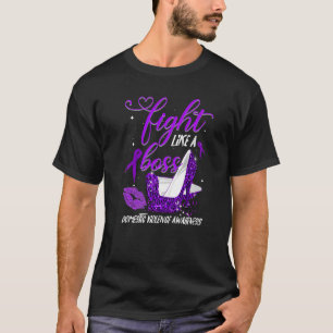 Leopard Heels Fight Like A Boss Domestic Violence  T-Shirt