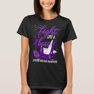 Leopard Heels Fight Like A Boss Domestic Violence  T-Shirt