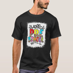 Leopard Hello Preschool Teacher First Day Of Scho T-Shirt