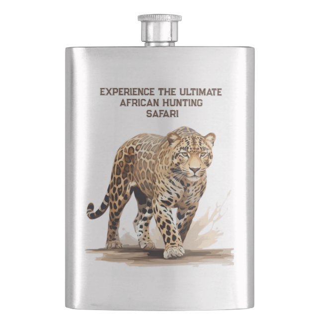 Leopard Hip Flask (Front)