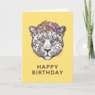 Leopard Hippie Chic   Add Your Text Card