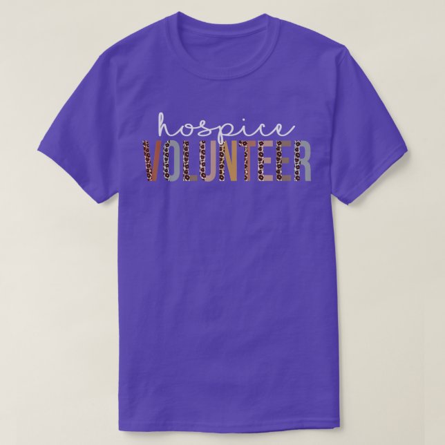 Leopard Hospice Volunteer Appreciation healthcare  T-Shirt (Design Front)