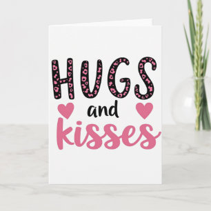 Leopard Hugs Kisses Fun Love Card
