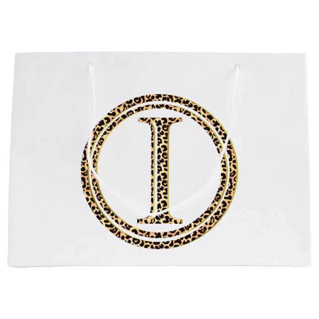 leopard I Large Gift Bag (Front)