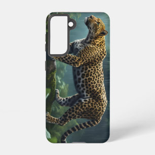 Leopard In A Rainy Jungle Samsung Galaxy Case