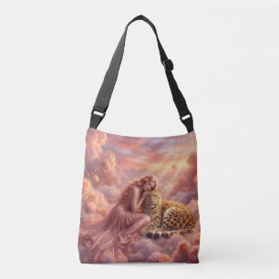 Leopard in Clouds Fantasy Crossbody Bag