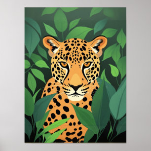 Leopard in the Jungle  Poster