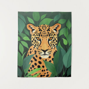 Leopard in the Jungle  Tapestry