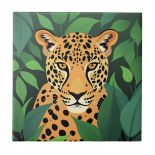 Leopard in the Jungle  Tile