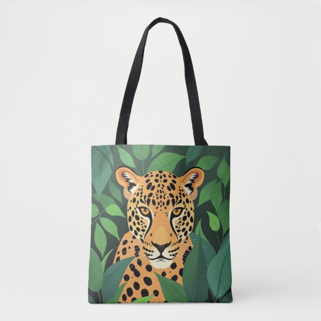 Leopard in the Jungle  Tote Bag (Front)
