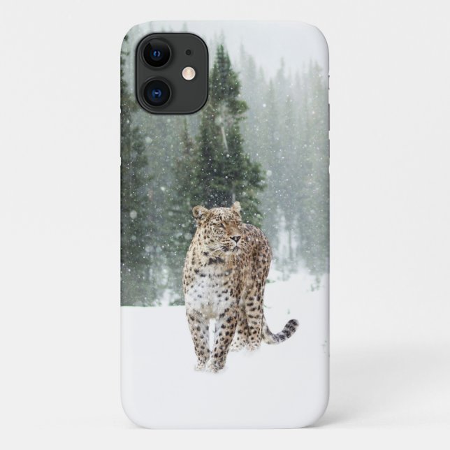 Leopard in the Snow Case-Mate iPhone Case (Back)