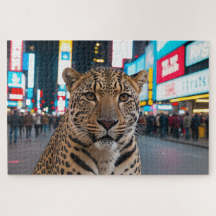 Leopard in Times Square Jigsaw Puzzle