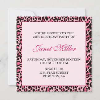 Leopard Invitation